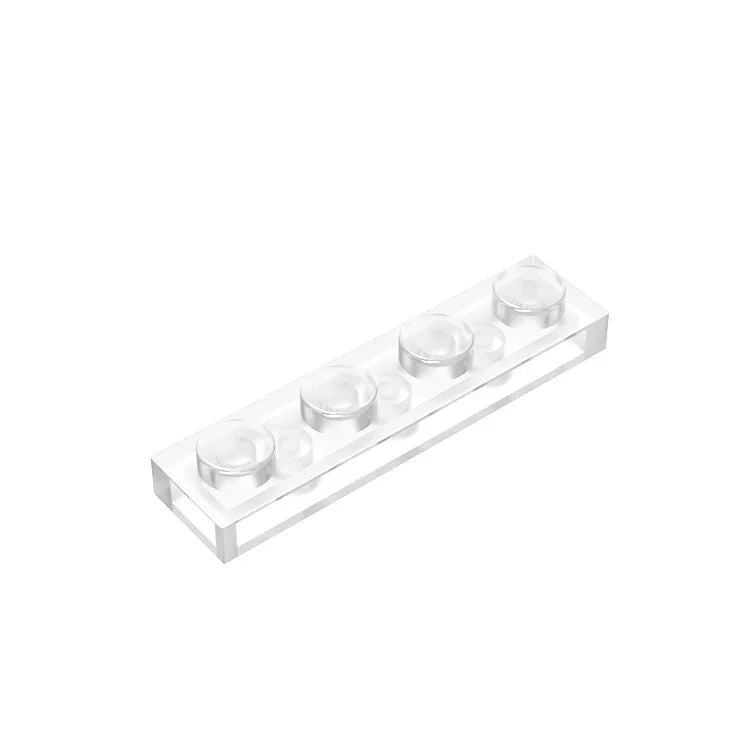 Gobricks GDS-504 Plate 1 x 4 | Compatible Building Block Pieces close-up view