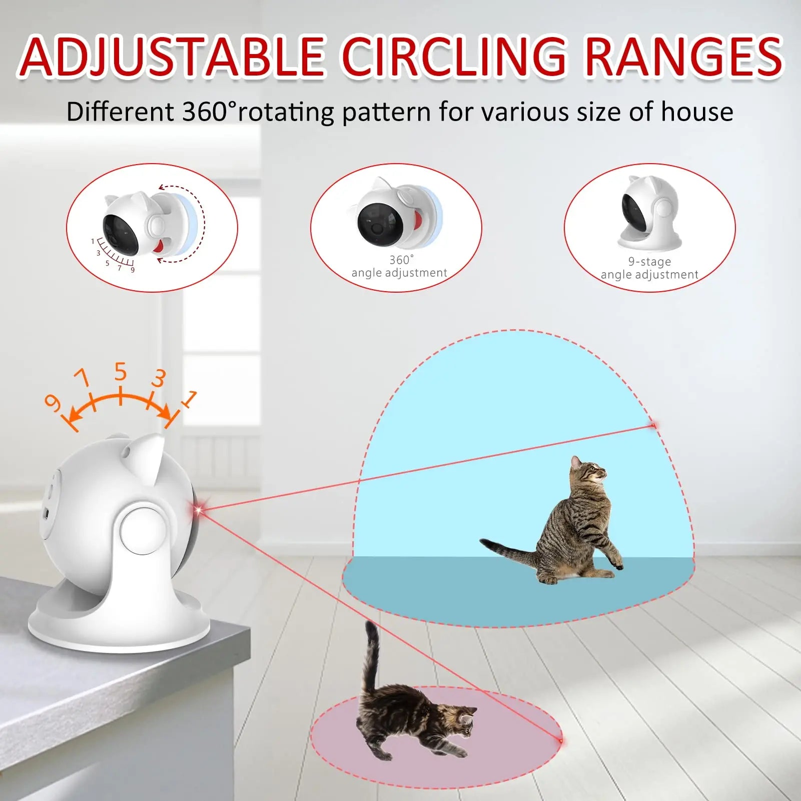 Automatic Cat Laser Toy – Rechargeable Interactive
