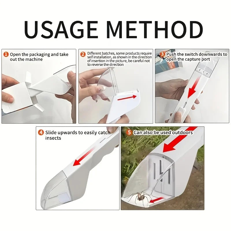 Reusable Handheld Bug Catcher | Humane Insect Trap for Bees, Spiders, and Crawlers detail view
