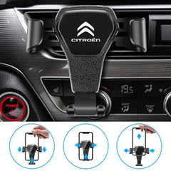 Gravity Car Phone Holder for Citroen | Auto-Clamp Air Vent Mount close-up view