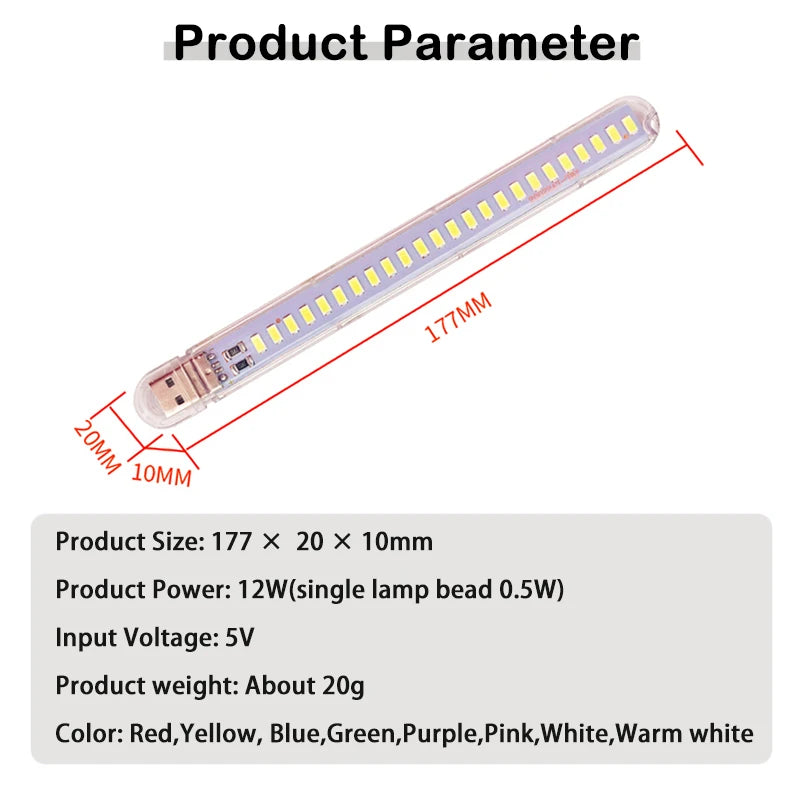 USB LED Night Light | 7 Color Atmosphere Lamp for Streaming and Decor alternate view