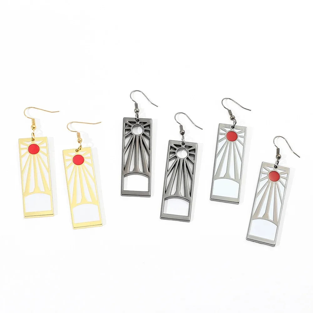 New Demon and The Slayer Metal Earring Trendy Cartoon Movie Series Dangle Earring Jew alternate view