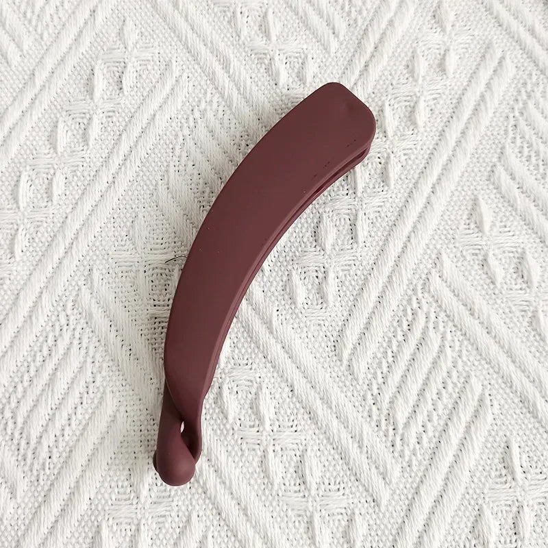 Solid Color Frosted Banana Clip Fashion Banana Ponytail Holder Korean Style Hair Clip Hairpins Barrettes Women Hair Accessories