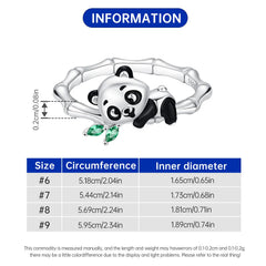 Hot Sale 2025 Original 925 Sterling SilverPanda Animal Closed Rings For Women Fashionabl detail view