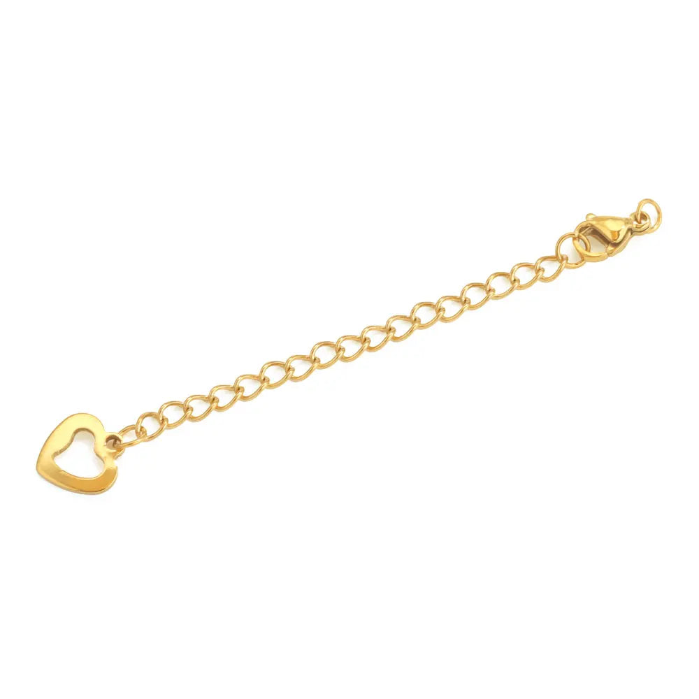 10pcs Stainless Steel Extension Extended Tail Chains With Lobster Clasps For Bracelet alternate view