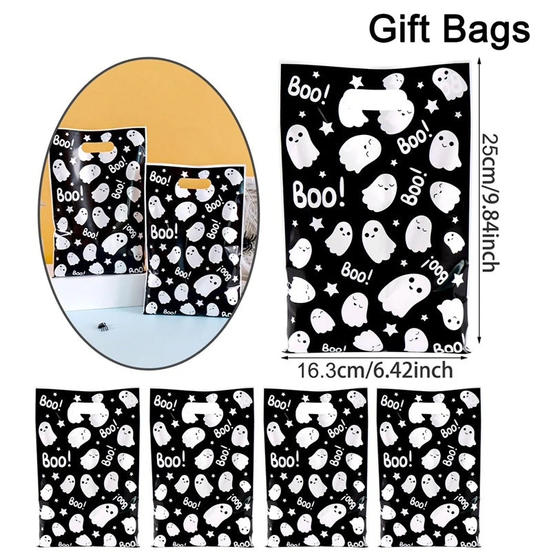 10/20/50pcs Scary Halloween Candy Bags Pumpkin Ghost alternate view