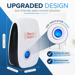 Ultrasonic Pest Repeller | Electronic Electromagnetic Mosquito and Rodent Control Device detail view