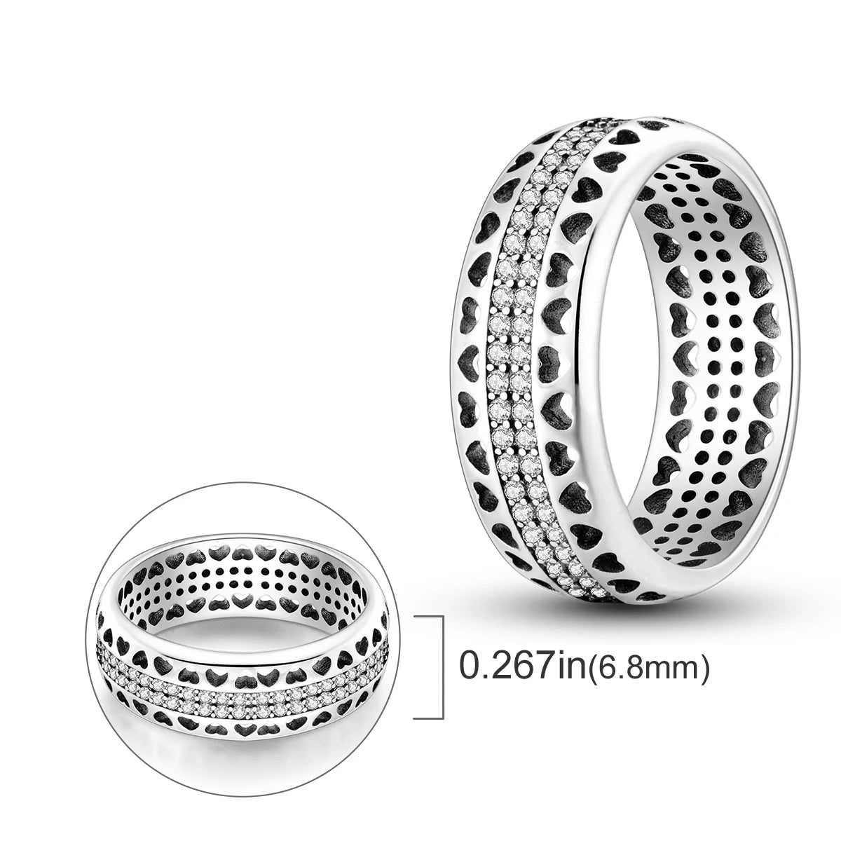 Plated Mystic Star Ring Infinite Love Original Design Zircon Wedding Rings Jewelry Women Gift