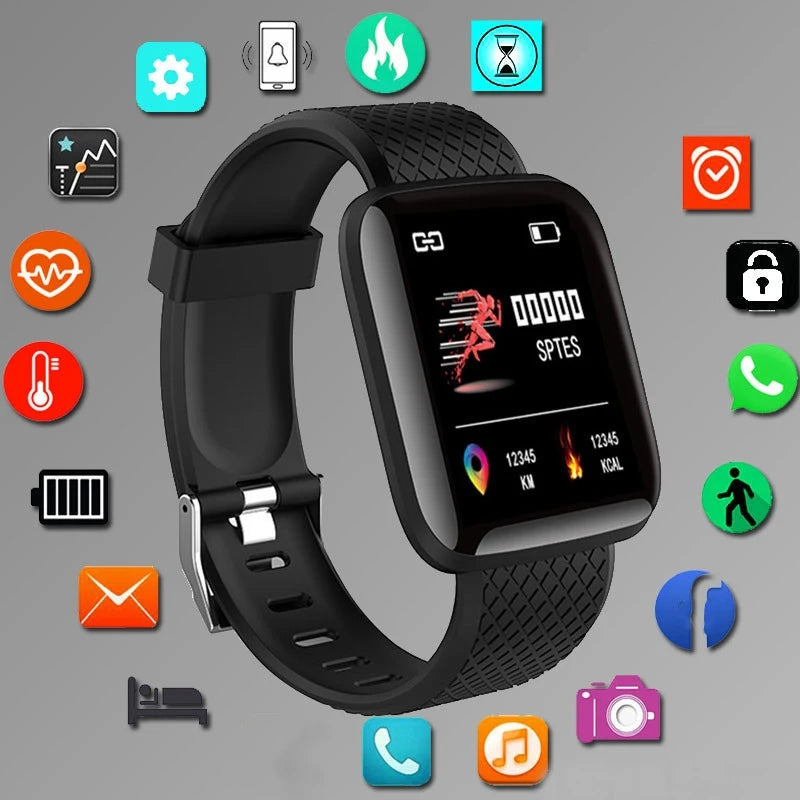 116 Smartwatch Men Women Wristwatches Smart Watch Message Fitness Monitor Bracelet BirthdayGift Elec