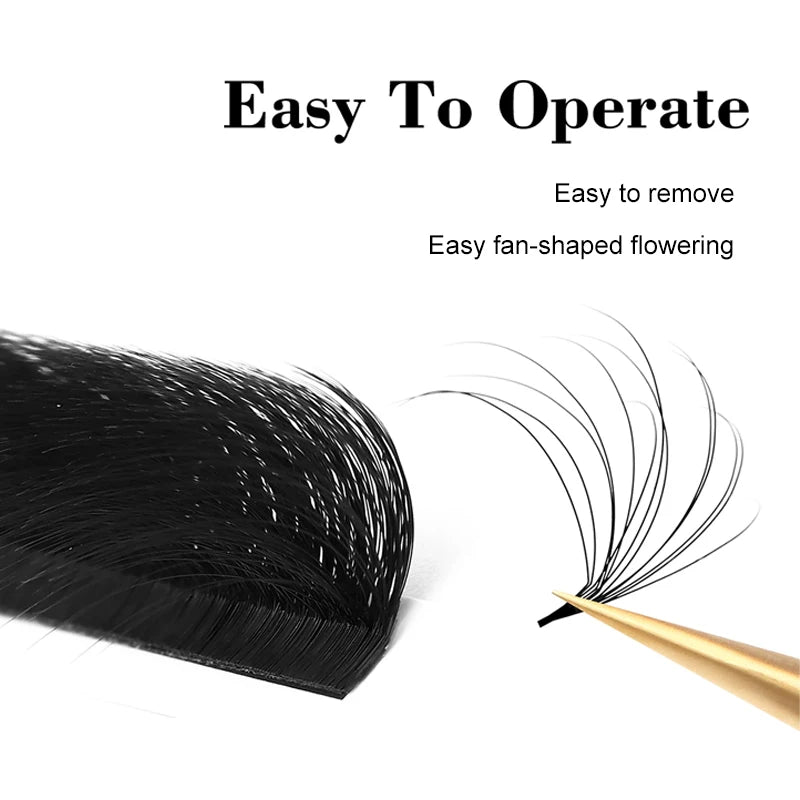 Winky Beauty 6D Wild Eyelashes Double-layer Camellia Eyelash Extensions, Premade Volume Fans Wispy 0.07 C/D Individual Lash