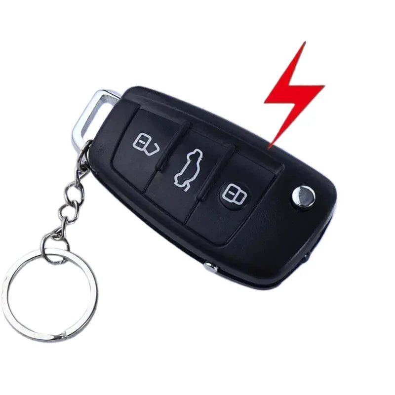 Black Electric Shock Car Key Prank Toy Keychain Funny Trick Toys for Children Great Kids Gift Idea f