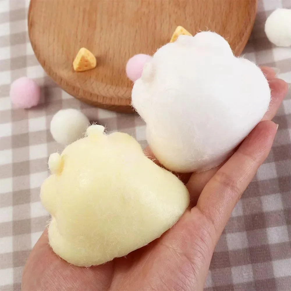 Cute Hamster Squeeze Toy - Silicone TPR Fidget Sensory Stress Relief Gift for Kids & Adu detail view