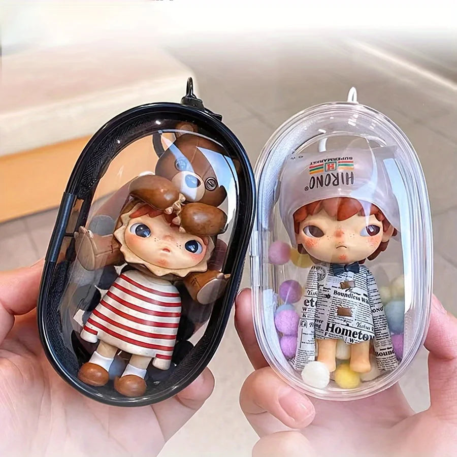 Portable Storage Bag for Mini Clear Zipper close-up view