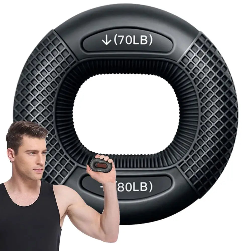Silicone Finger Gripper Ring | Hand Muscle Strengthener for Grip Training and Wrist Re close-up view