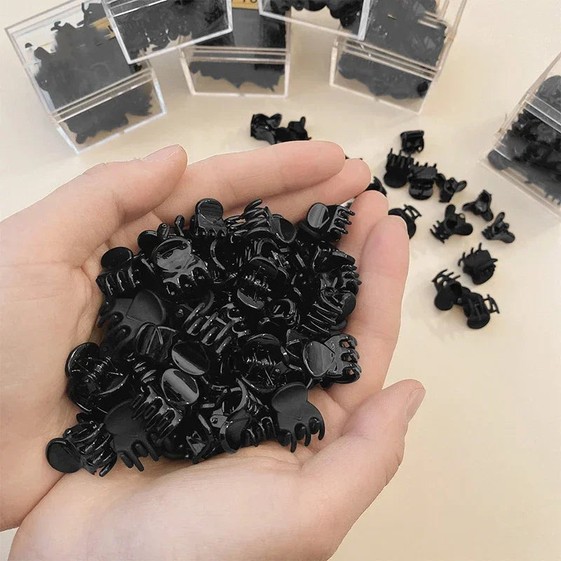 10-100pcs Small Hair Claw Clips for Women Girls Korean Mini Black Transparent Plastic Clips Hairpin Kid Hair Styling Accessories