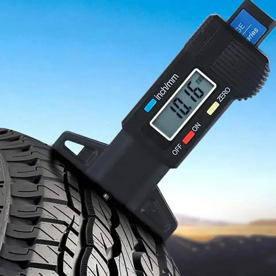 Digital Tire Tread Depth Gauge | 0-25mm LCD Caliper Tool alternate view