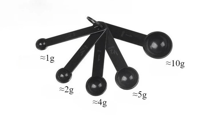 PP Measuring Spoon Set | Lightweight Plastic Kitchen Scoops close-up view