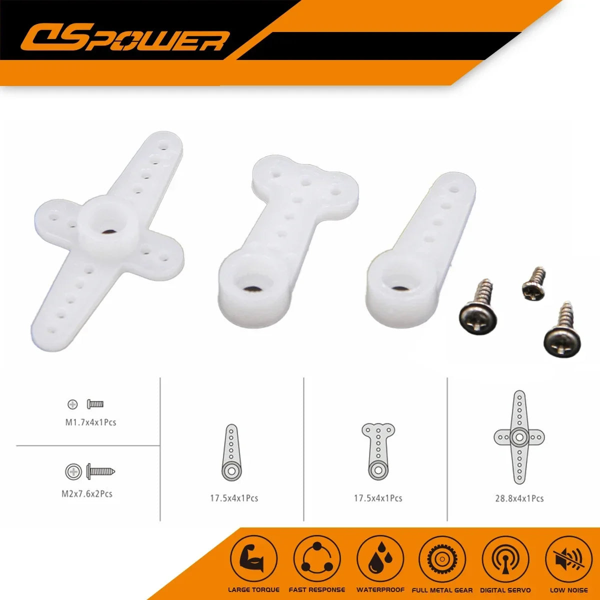 25T 28T RC Servo Arm Double Head Round Steering Gear Set lifestyle view