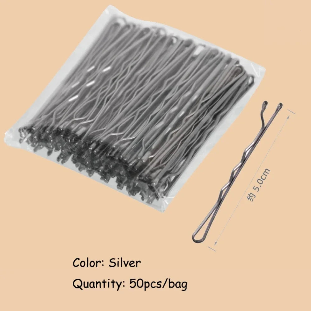 24/50pcs Black Hairpins For Women Hair Clip Lady Bobby Pins Invisible Wave Hairgrip M alternate view