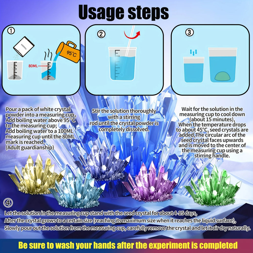 Science education toys, crystal growth and planting, educational puzzle toys, DIY crysta detail view