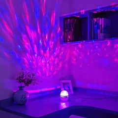 Starry Sky Projector Night Light | USB LED Moon and Stars Room Lamp close-up view