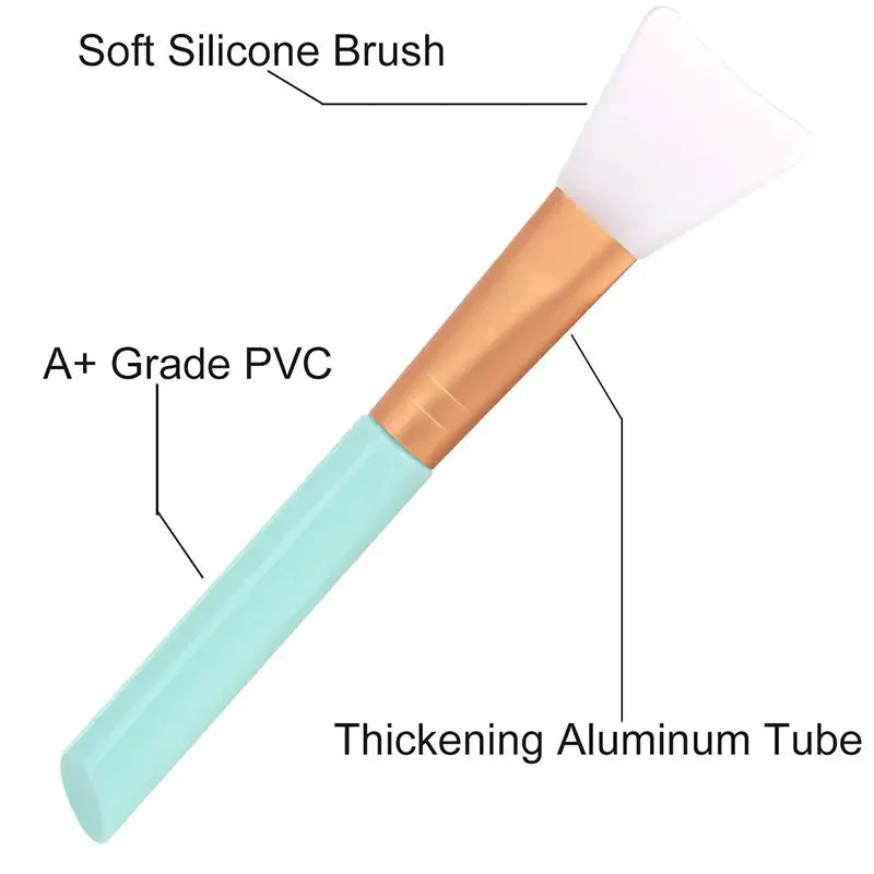 Silicone Facial Mask Brush Set | Mild and Soft Applicator for All Skin Types additional angle