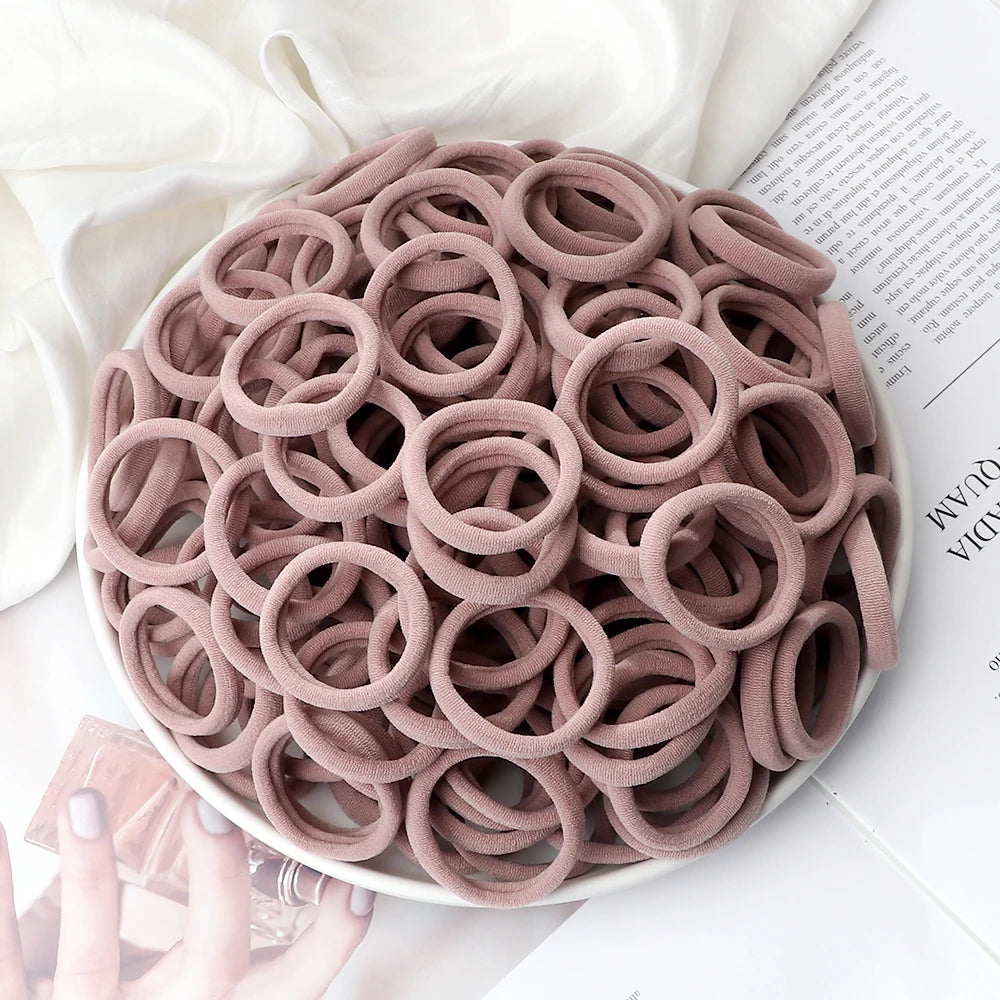 51 Colors Basic Elastic Hair Band for Girls 20/30/50PCS 4cm Simple Solid Color Headband detail view