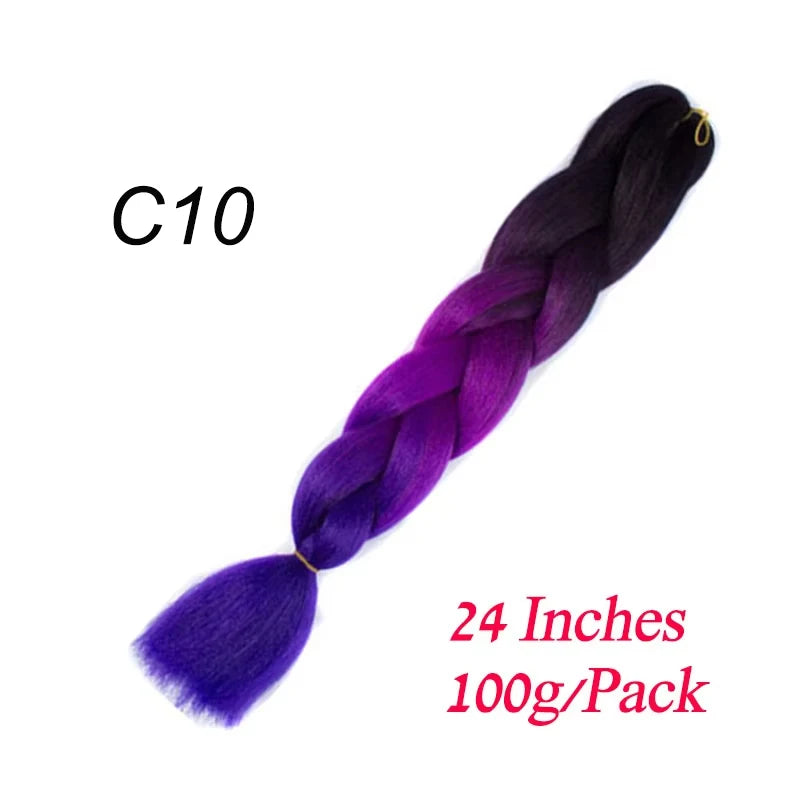 Lihui Pre Stretched Jumbo Braid Hair Extensions 24 inch | Kanekalon Synthetic Hair fo alternate view