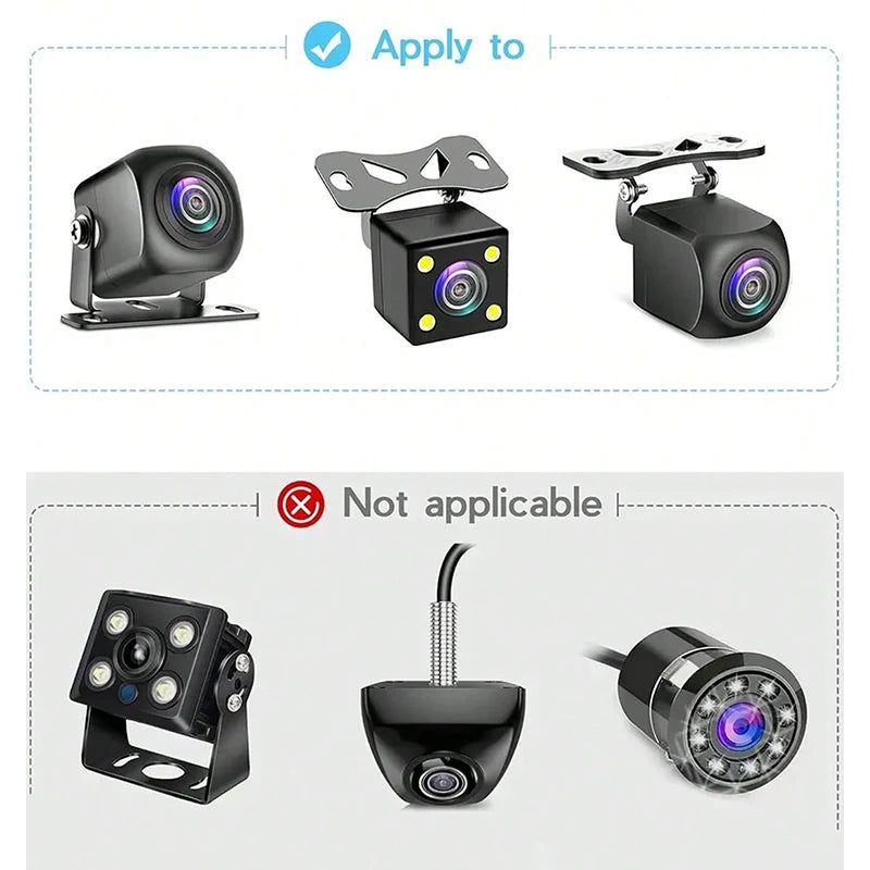 Universal Rear Camera Mount: ABS Windshield Bracket, No-Drill Peel & Stick, Adjustabl lifestyle view