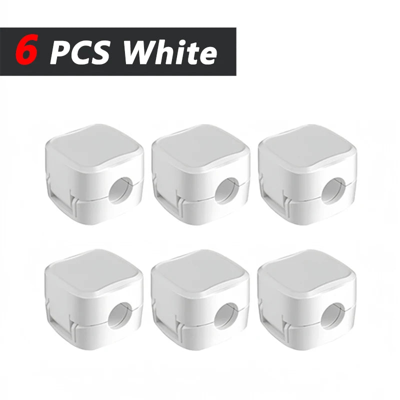 iLMH Non-magnetic Strong Cable Clips Adjustable Cord Holder, Adhesive Under Desk Mgmt Or detail view