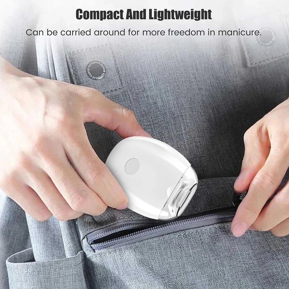 2 IN 1 Electric Nail Clipper Cutter With LED Light Automatic Nail Grinder Trimmer F additional angle