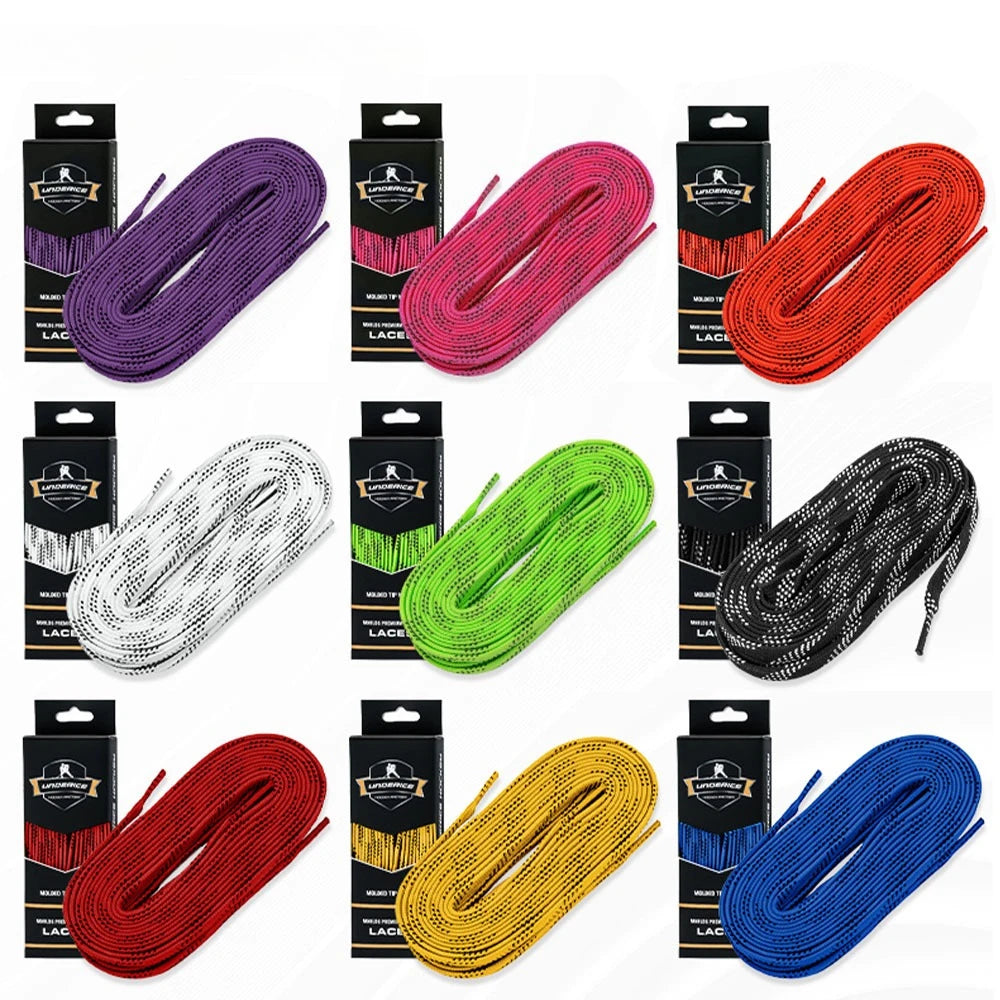 UICE Ice Hockey Shoelaces Box-Packed Ice Hockey Skate Laces 84/96/108/120in Dual Laye lifestyle view