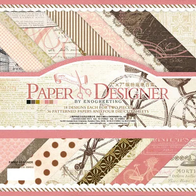 7 Inch Vintage Scrapbook Paper Set | 40 Sheets Retro Cardstock for DIY Crafts additional angle