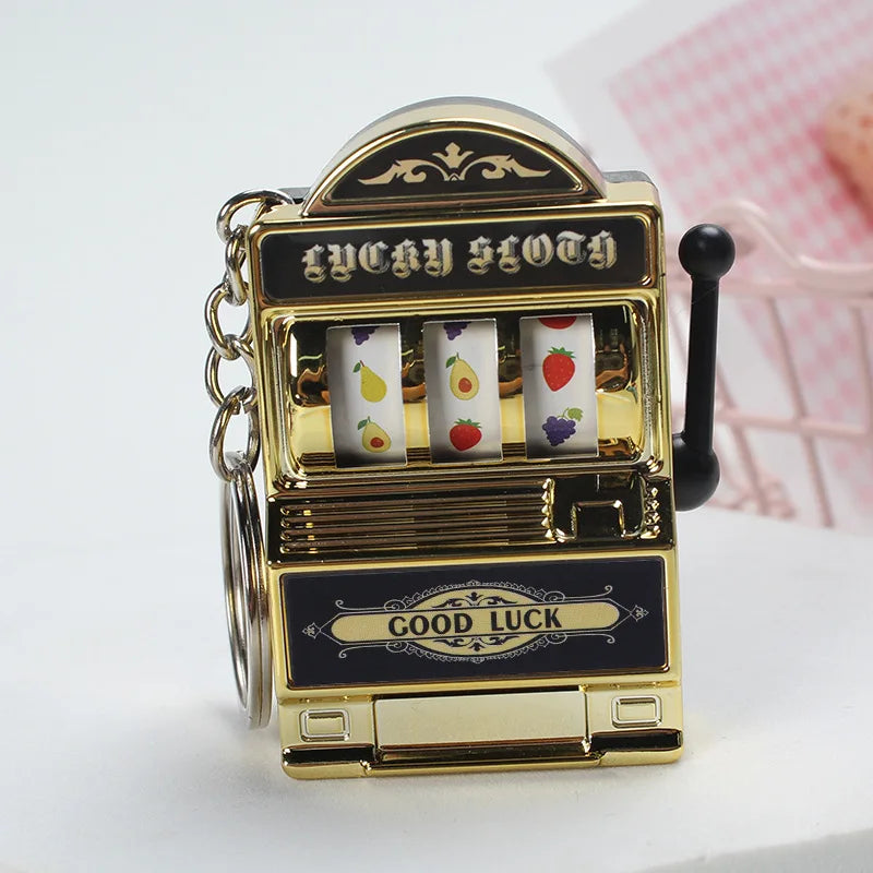 Fruit Slot Machine Keychain | Lucky Charm Bag Pendant for Adults detail view