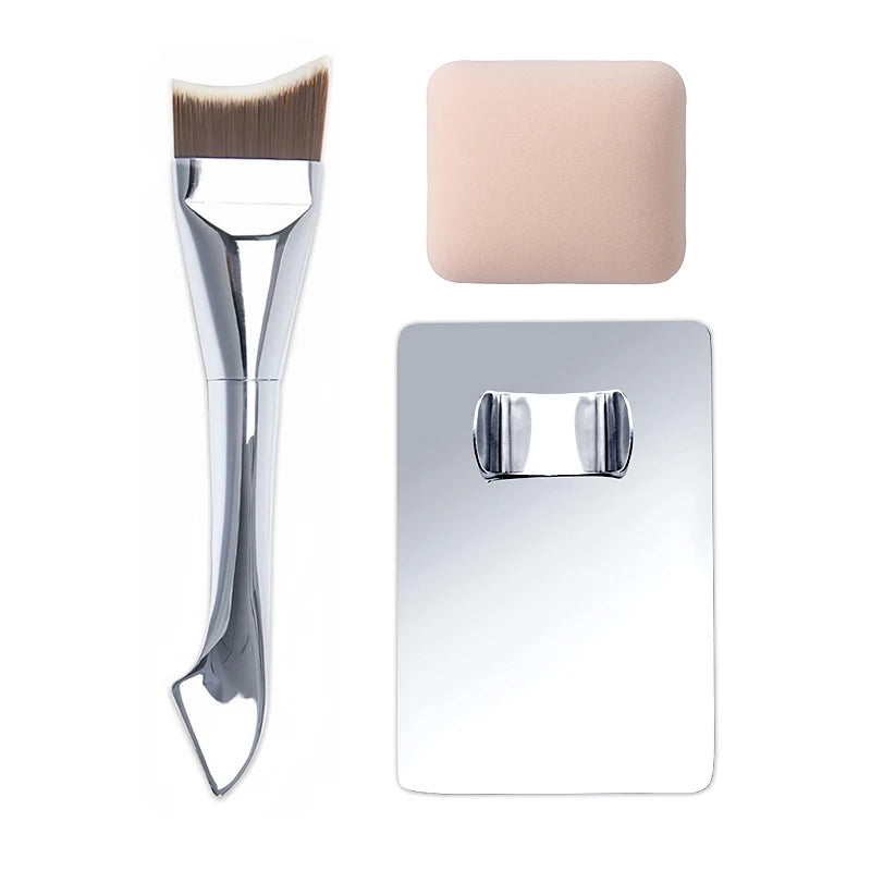 Ultra-Thin Foundation Brush Mixing Palette Makeup Sponge Puff for Seamless Blending additional angle