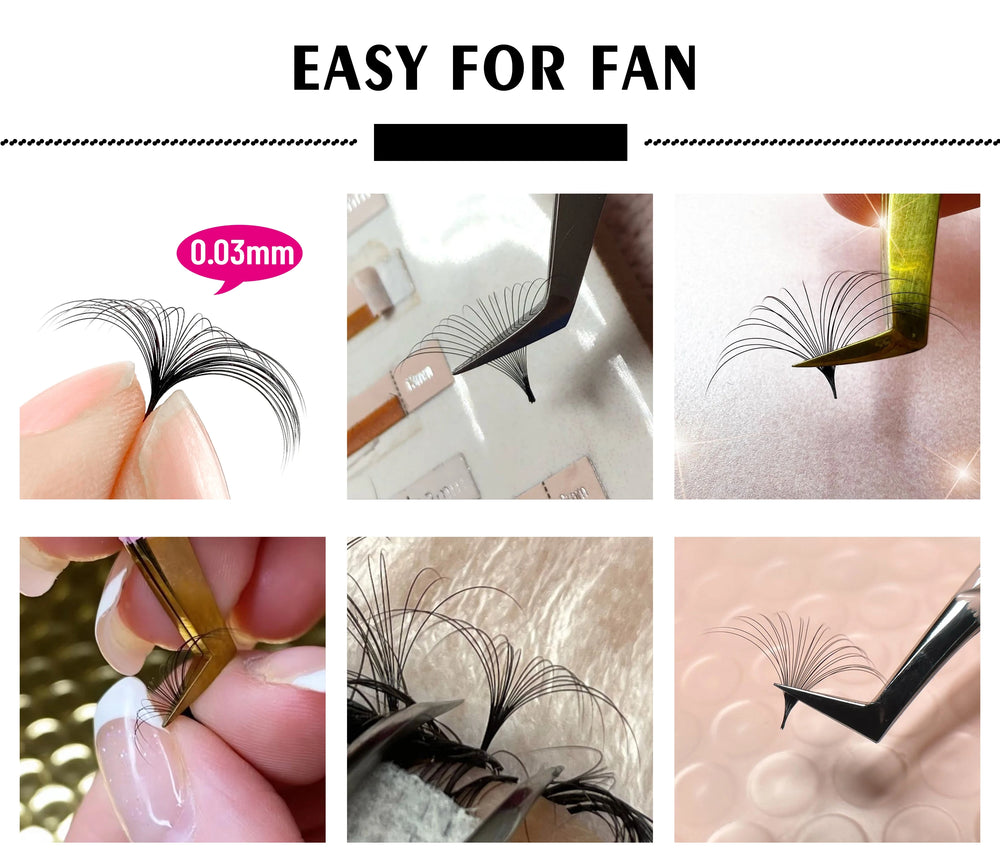 ARTSTAR Easy Fan Lash Extensions | Fast Fanning Blooming Lashes for Salons close-up view