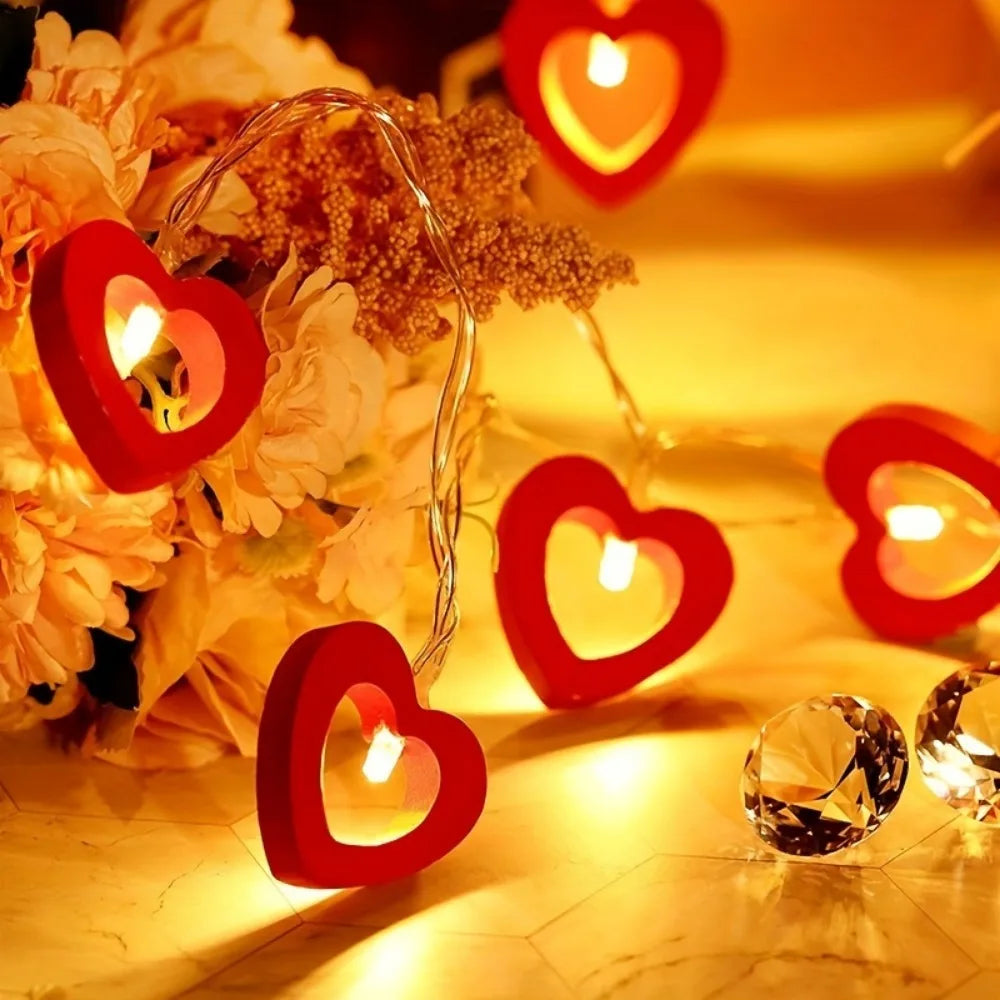 10pcs Love LED String Lights | Valentine's Day Wedding Party Decoration detail view