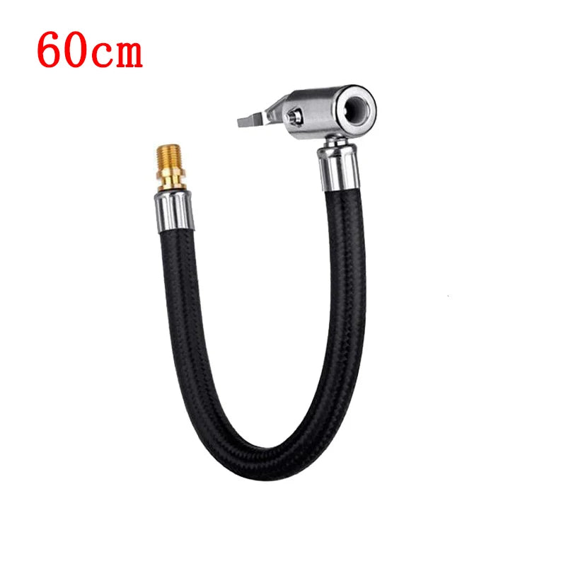 Tire Air Inflation Extension Hose Connector Adapter | Car & Motorcycle close-up view