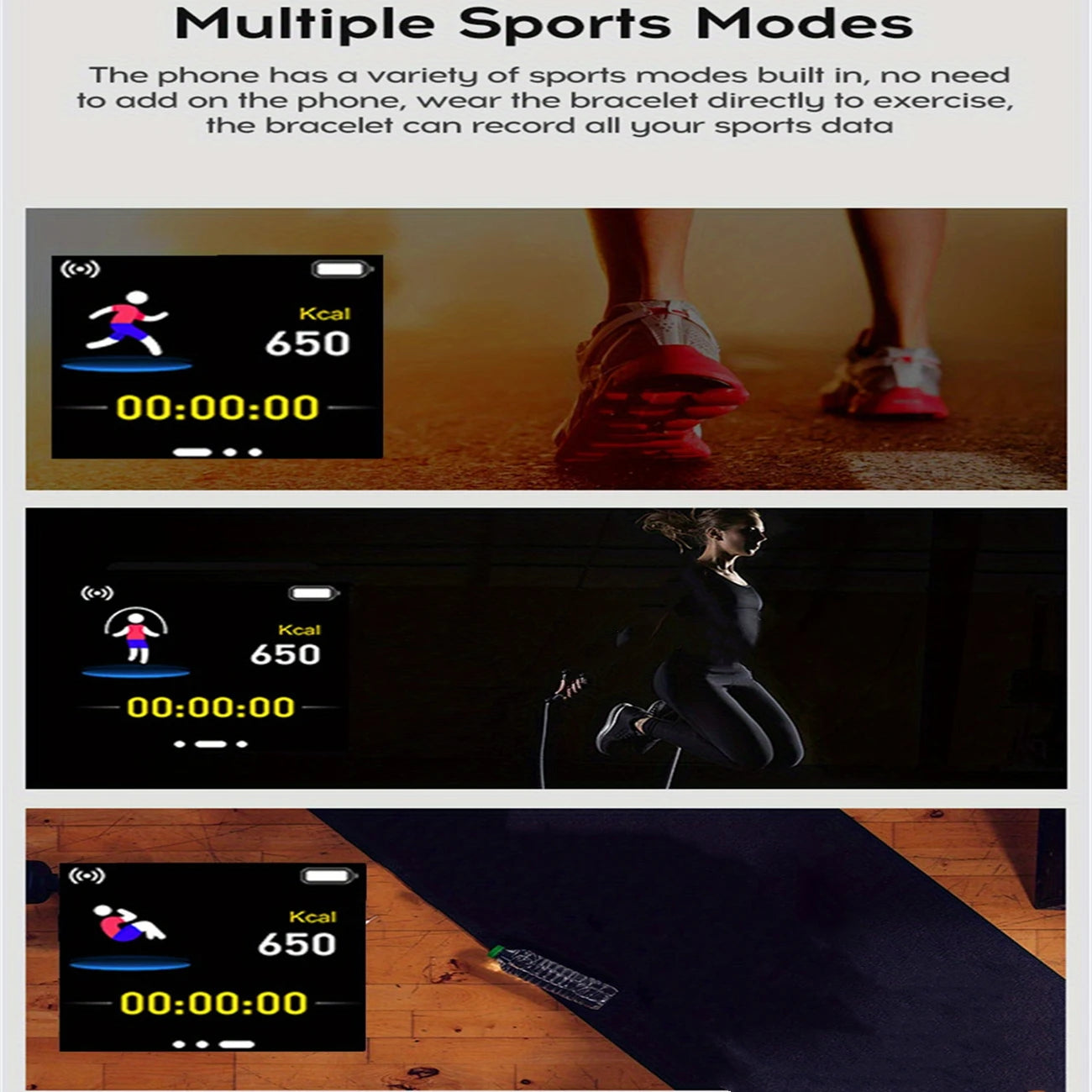 Smart Watch For Women Men Wristwatch Bluetooth Connected Phone Music Player Fitness Spor detail view