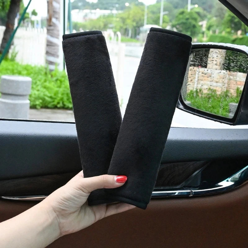 Plush Seat Belt Covers for Adults and Kids, 2-Pack