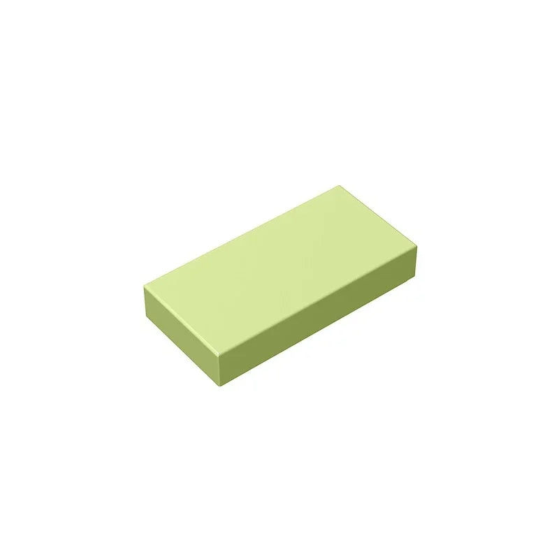 Gobricks GDS-566 Fliese 1 x 2 mit Nut | Kompatibler Baustein