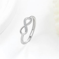 Lihong 925 Sterling Silver Mobius Ring for Women Unique Fashion Jewelry Accessory with close-up view