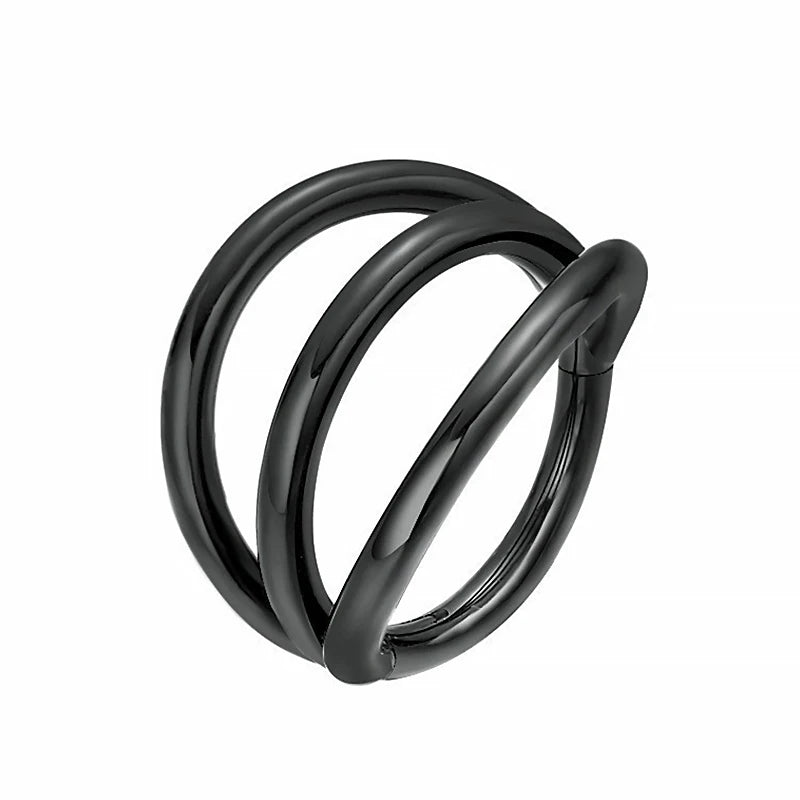 316L Surgical Steel Segment Tragus Helix Cartilage Earring Nose Ring Septum Clicker Co close-up view