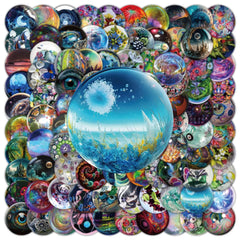 100 Cartoon Graffiti Stickers for Helmet Laptop Bike Skateboard | Waterproof Decals detail view