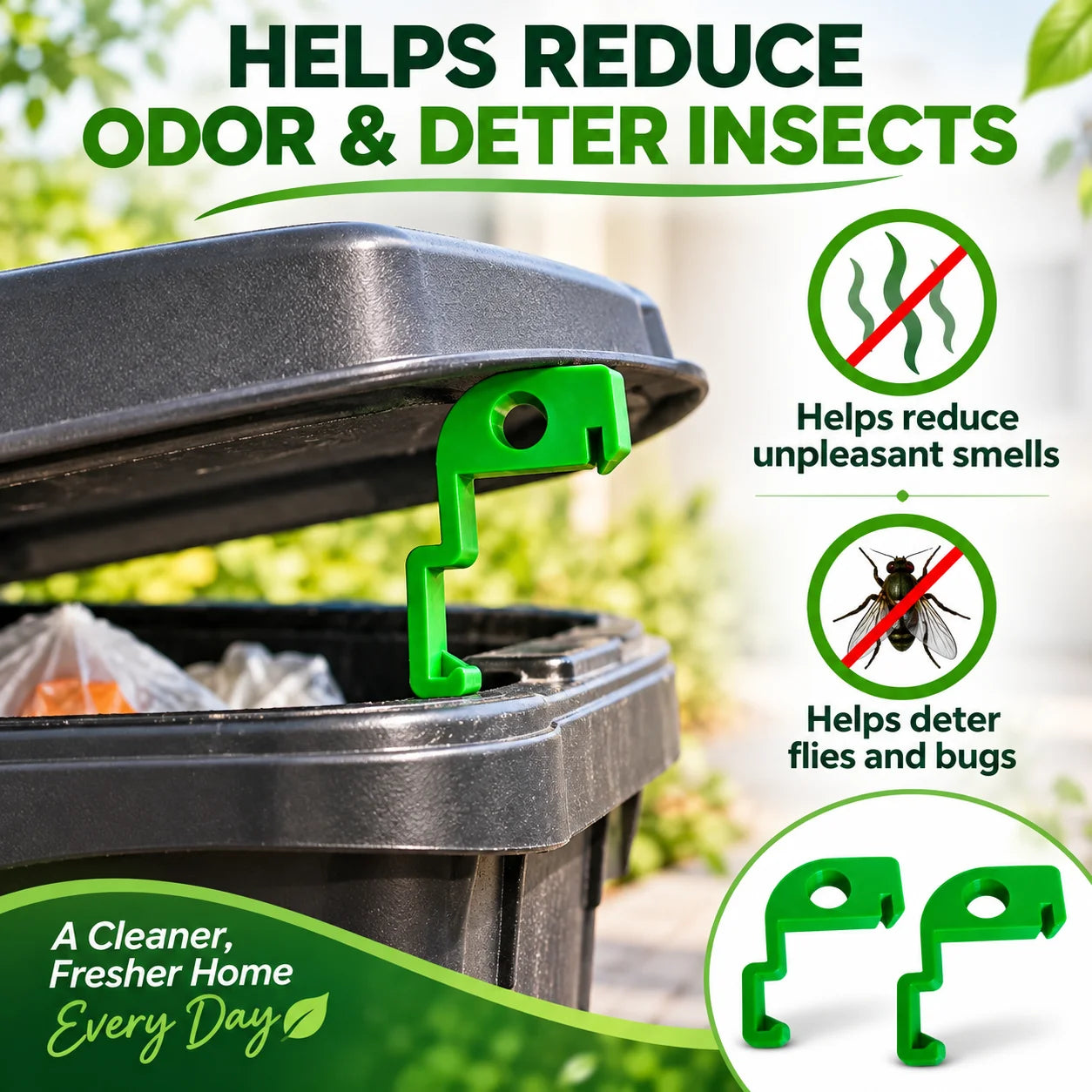 2pcs Trash Bin Ventilation Clip | Anti-Pest, Anti-Odor, Improves Air Circulation, Reduces Unpleasant Smells, Insect Prevention