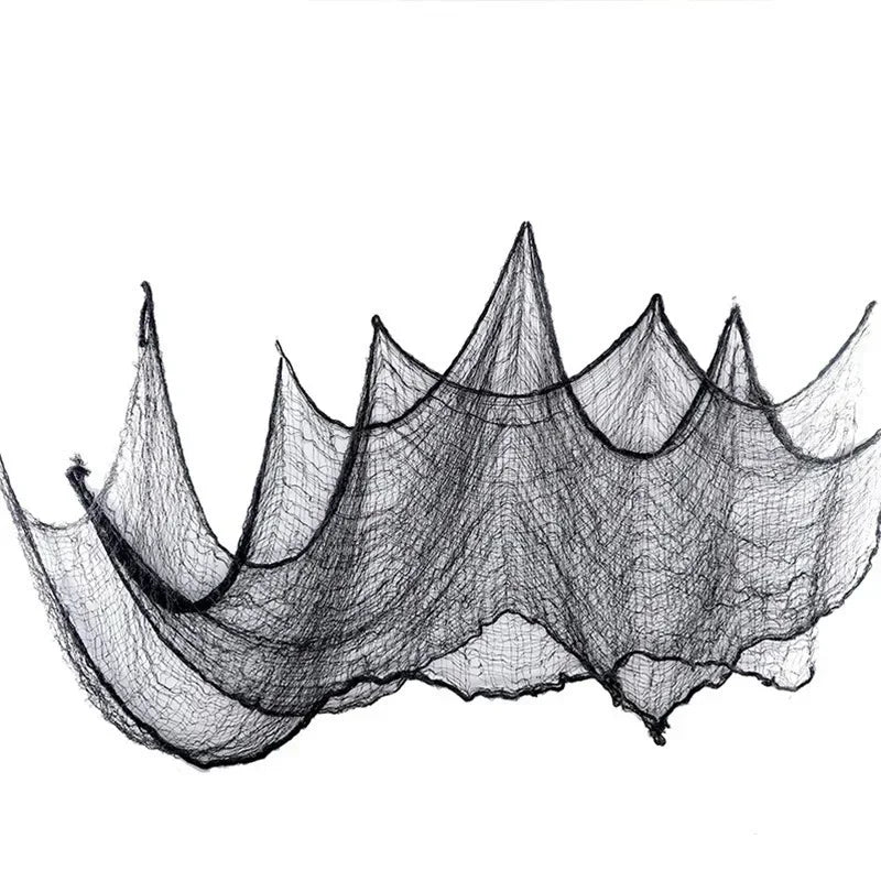 Creepy Gauze Cloth Window Table Door Net Spooky Fancy Dress Party Haunted House Wal additional angle