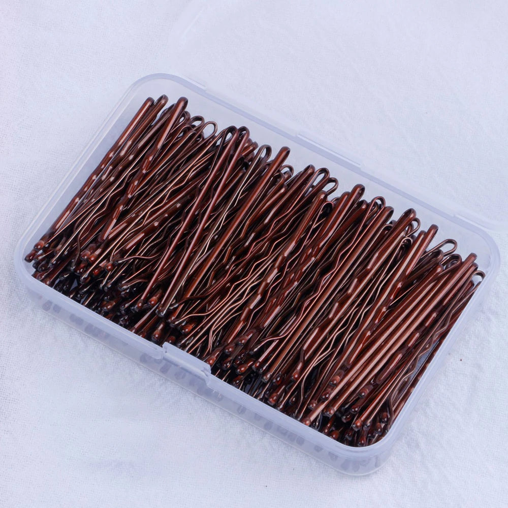 ‌Women's Bobby Pins 100PCS - Classic Solid Hair Clips for Everyday Use, Boxed Hair Acces detail view