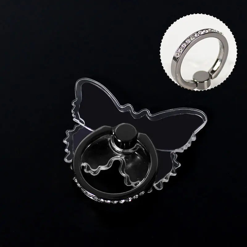 Transparent Cell Phone Ring Holder Stand 360°Degree Rotation Clear Finger Grip Kickst lifestyle view