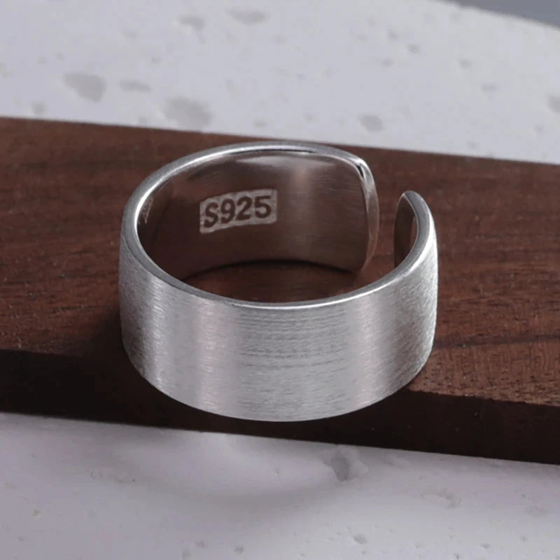 Sam Panda 925 Sterling Silver Rings For Women Men Fine Jewelry Finger Adjustable Open Wi detail view