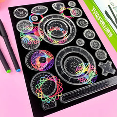 Creative Spirograph Drawing Toys Set Funny Art Crafts Gears Geometry Stencils Painting Template Kids